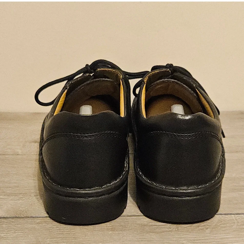 Footprints by Birkenstock Mens Black Leather Lace Up Derby Shoes Size 48 Mens 15